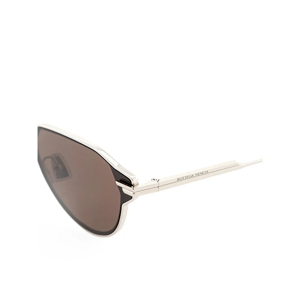 Bottega Veneta Elegant Silver Metal Sunglasses - Picture 3 of 5